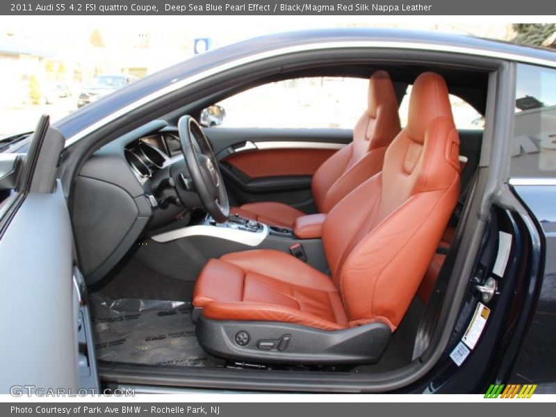 Deep Sea Blue Pearl Effect / Black/Magma Red Silk Nappa Leather 2011 Audi S5 4.2 FSI quattro Coupe