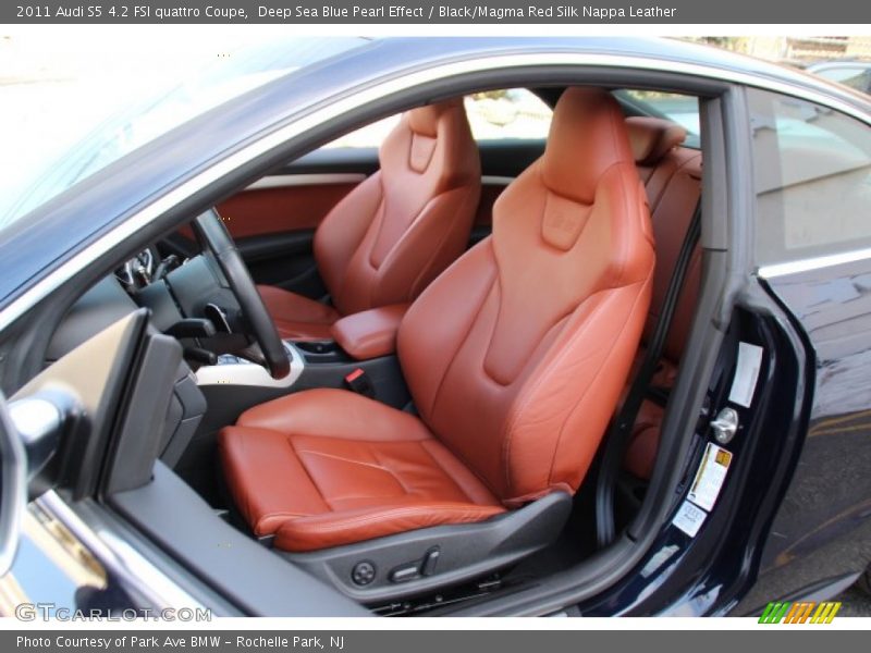 Deep Sea Blue Pearl Effect / Black/Magma Red Silk Nappa Leather 2011 Audi S5 4.2 FSI quattro Coupe