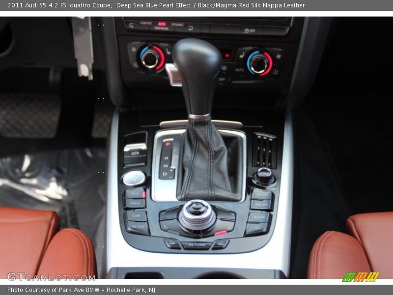 Deep Sea Blue Pearl Effect / Black/Magma Red Silk Nappa Leather 2011 Audi S5 4.2 FSI quattro Coupe