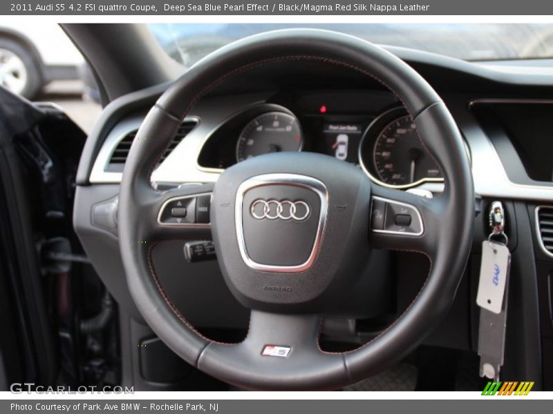 Deep Sea Blue Pearl Effect / Black/Magma Red Silk Nappa Leather 2011 Audi S5 4.2 FSI quattro Coupe