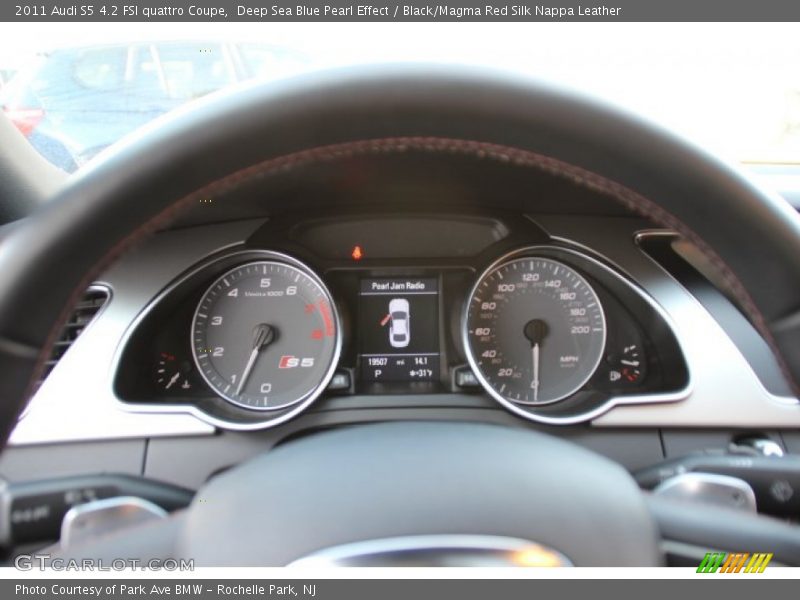 Deep Sea Blue Pearl Effect / Black/Magma Red Silk Nappa Leather 2011 Audi S5 4.2 FSI quattro Coupe