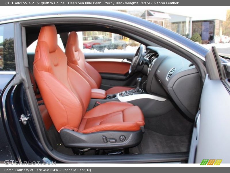 Deep Sea Blue Pearl Effect / Black/Magma Red Silk Nappa Leather 2011 Audi S5 4.2 FSI quattro Coupe