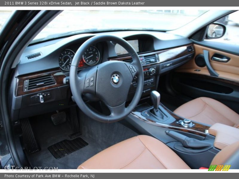 Jet Black / Saddle Brown Dakota Leather 2011 BMW 3 Series 328i xDrive Sedan