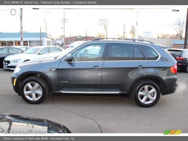 Platinum Gray Metallic / Cinnamon Brown 2013 BMW X5 xDrive 50i