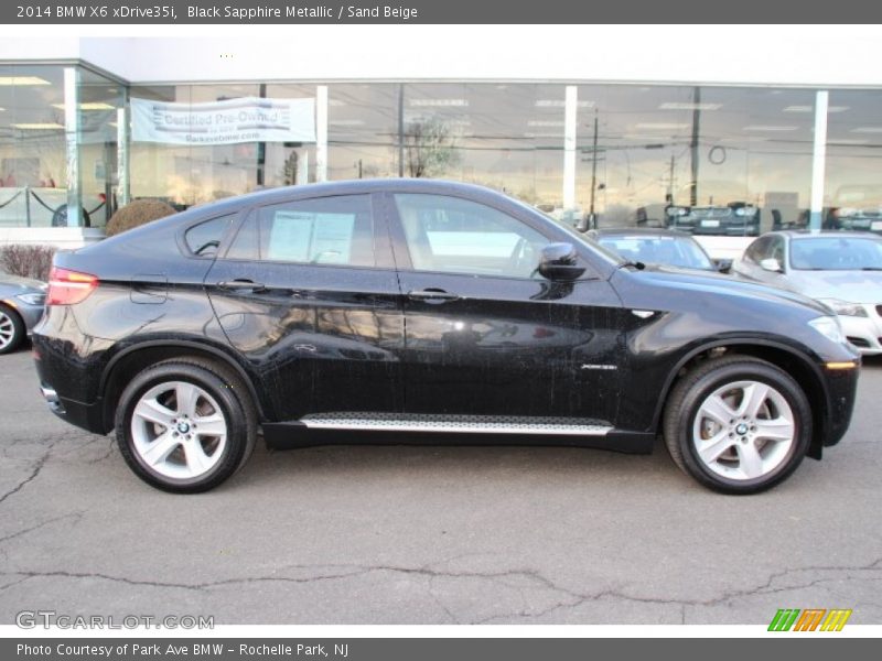 Black Sapphire Metallic / Sand Beige 2014 BMW X6 xDrive35i
