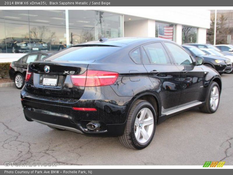 Black Sapphire Metallic / Sand Beige 2014 BMW X6 xDrive35i