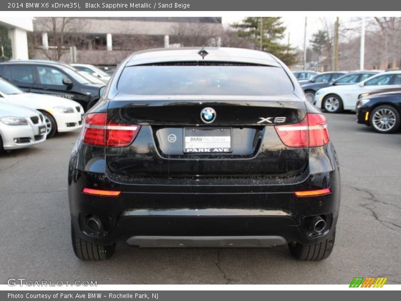 Black Sapphire Metallic / Sand Beige 2014 BMW X6 xDrive35i
