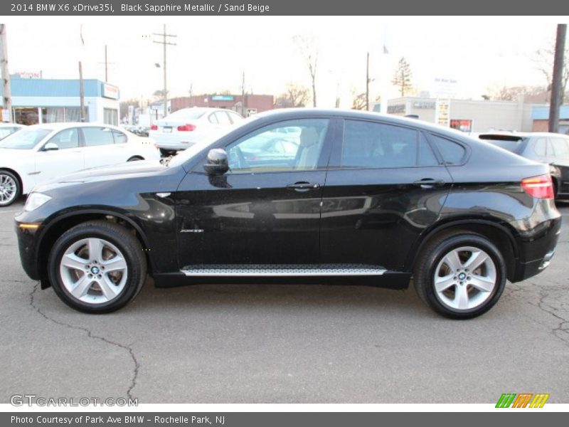 Black Sapphire Metallic / Sand Beige 2014 BMW X6 xDrive35i