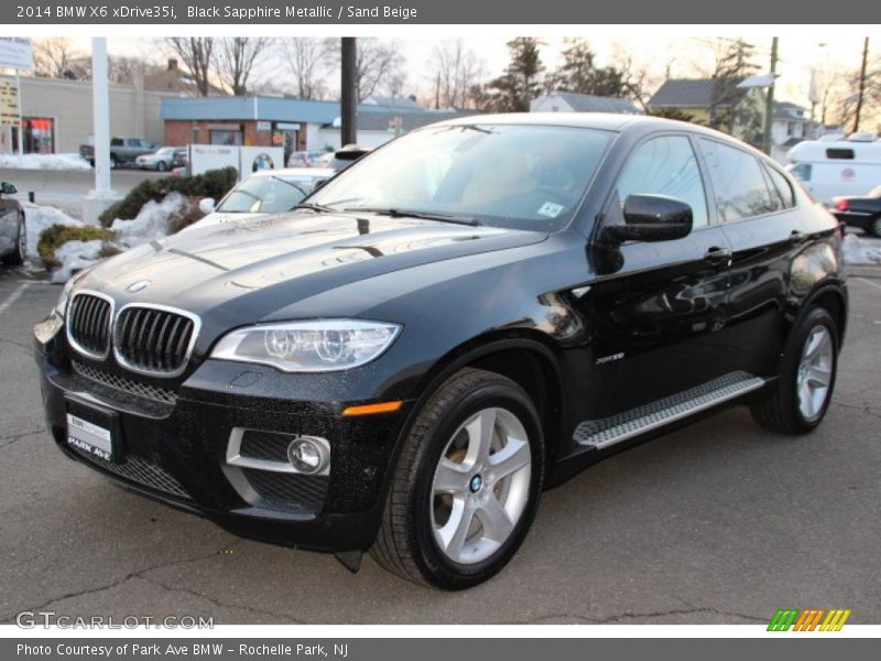 Black Sapphire Metallic / Sand Beige 2014 BMW X6 xDrive35i