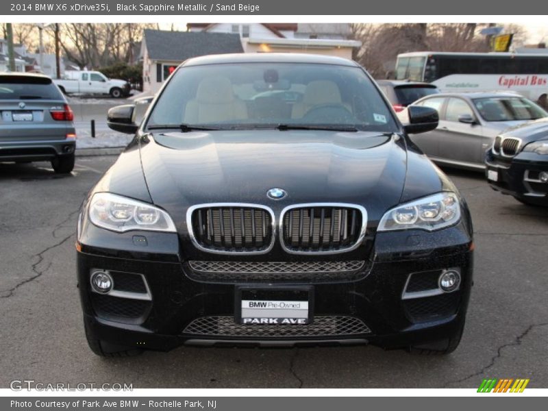 Black Sapphire Metallic / Sand Beige 2014 BMW X6 xDrive35i