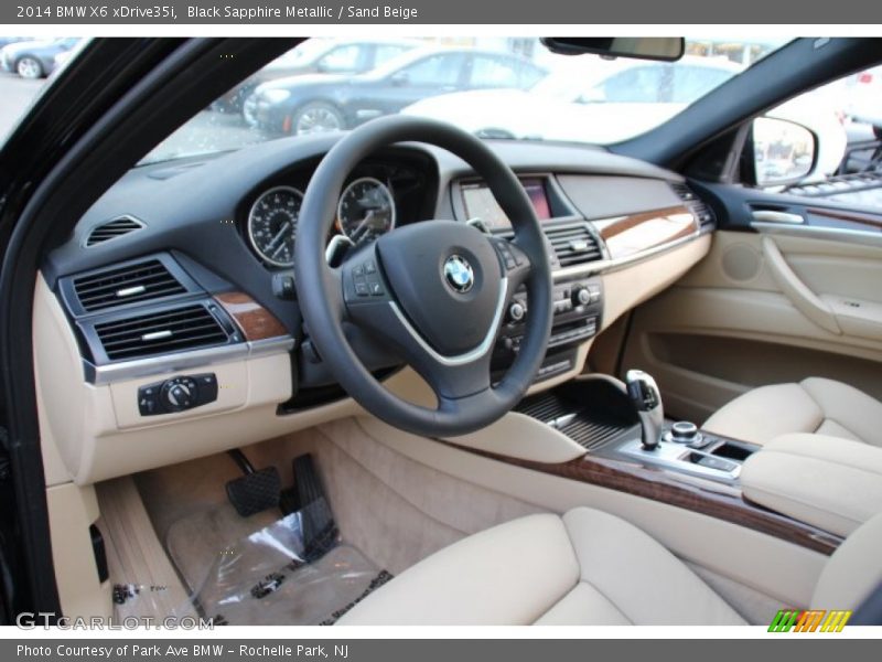 Black Sapphire Metallic / Sand Beige 2014 BMW X6 xDrive35i