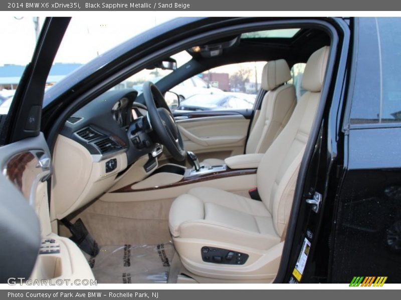 Black Sapphire Metallic / Sand Beige 2014 BMW X6 xDrive35i