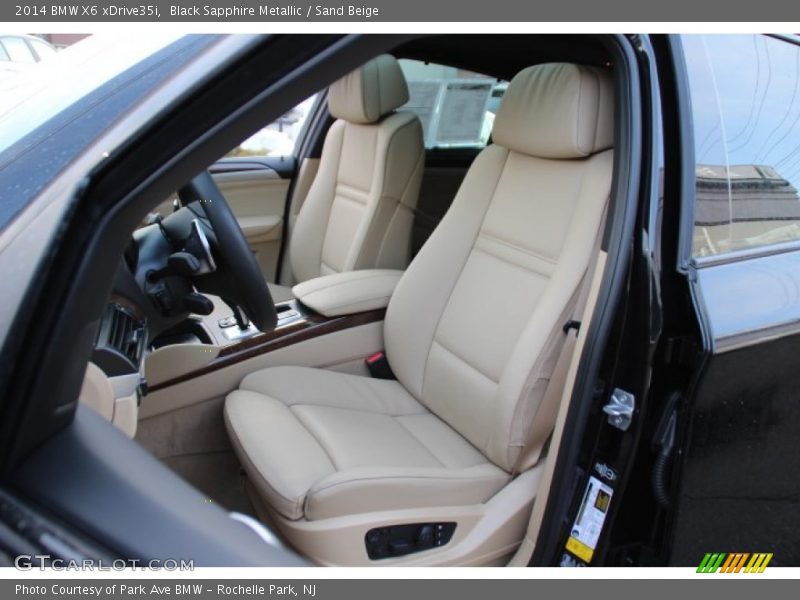 Black Sapphire Metallic / Sand Beige 2014 BMW X6 xDrive35i
