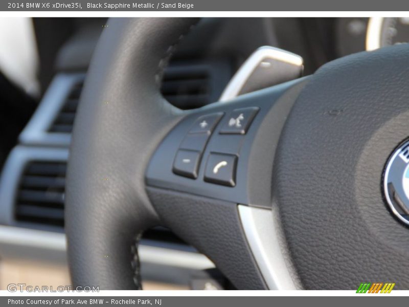 Black Sapphire Metallic / Sand Beige 2014 BMW X6 xDrive35i