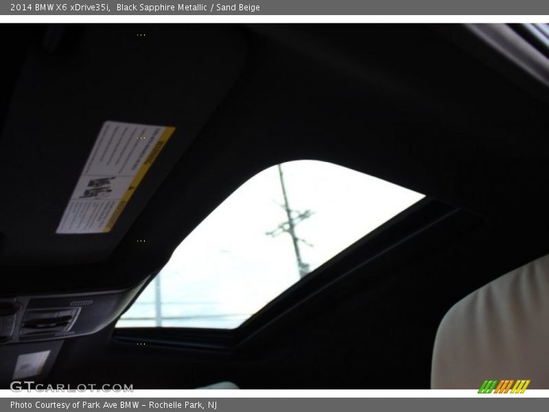 Black Sapphire Metallic / Sand Beige 2014 BMW X6 xDrive35i