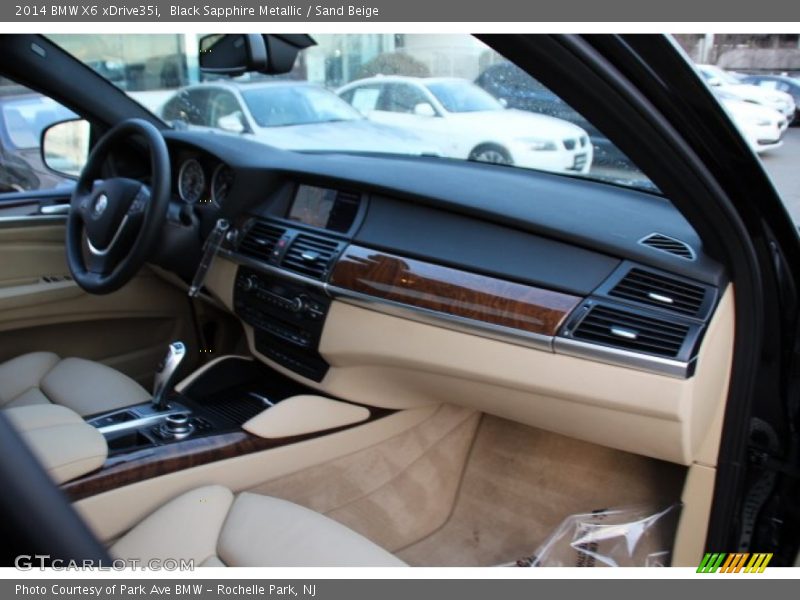 Black Sapphire Metallic / Sand Beige 2014 BMW X6 xDrive35i