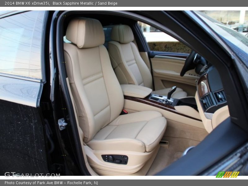 Black Sapphire Metallic / Sand Beige 2014 BMW X6 xDrive35i