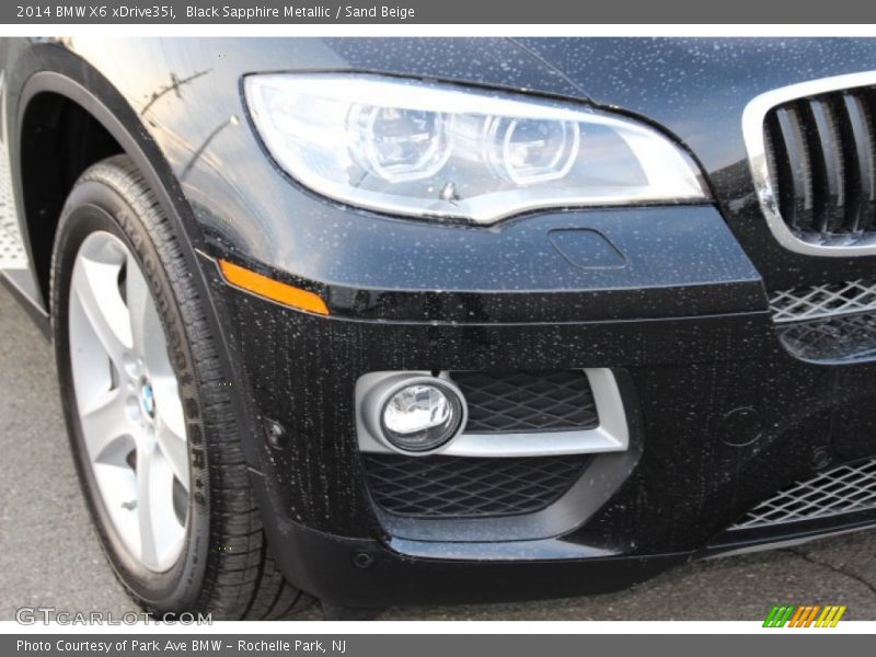 Black Sapphire Metallic / Sand Beige 2014 BMW X6 xDrive35i
