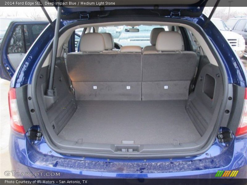 Deep Impact Blue / Medium Light Stone 2014 Ford Edge SEL