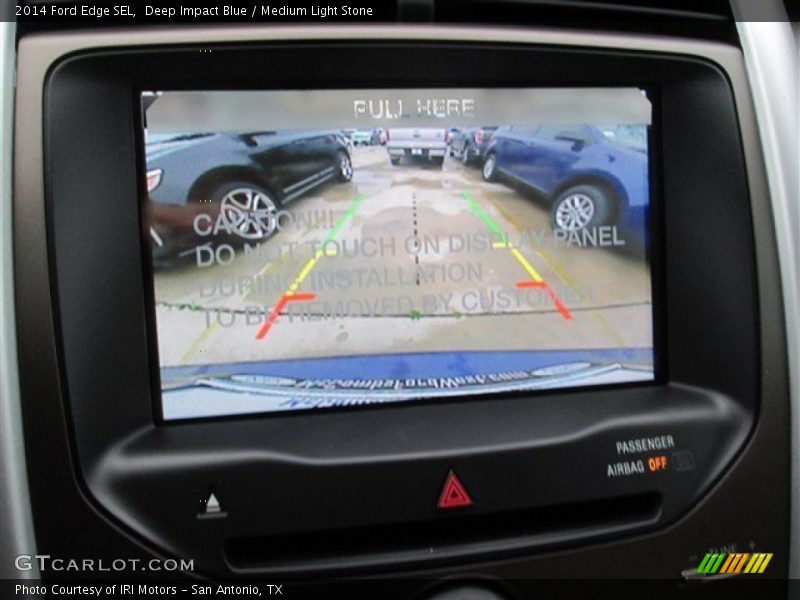 Deep Impact Blue / Medium Light Stone 2014 Ford Edge SEL