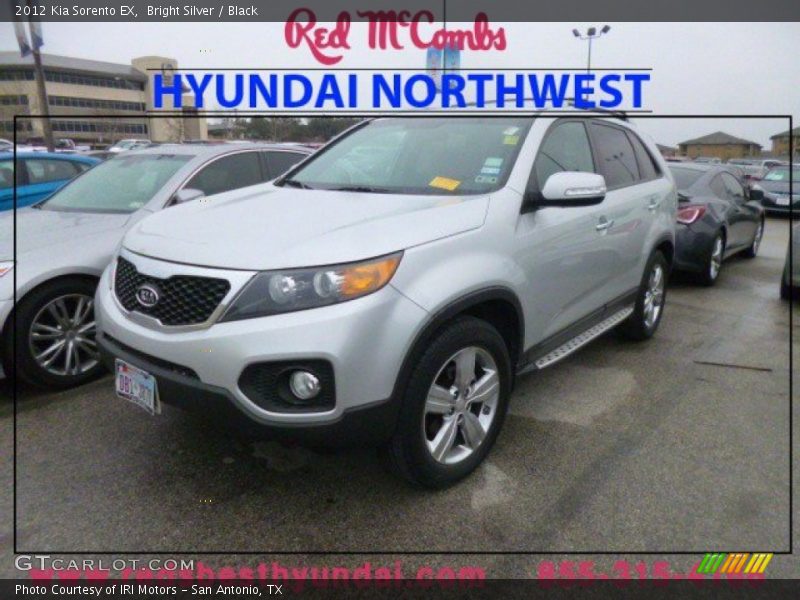 Bright Silver / Black 2012 Kia Sorento EX