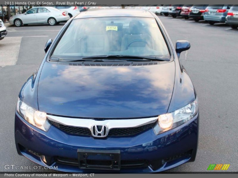 Royal Blue Pearl / Gray 2011 Honda Civic EX Sedan