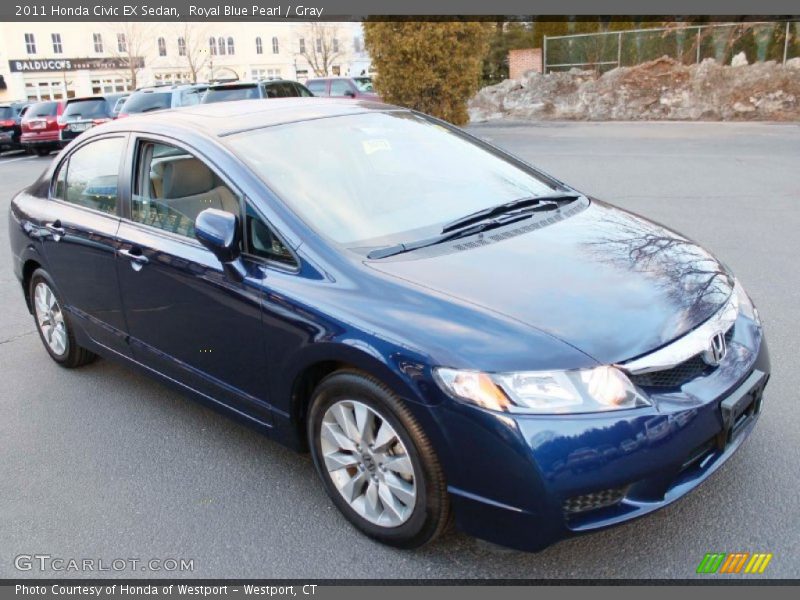 Royal Blue Pearl / Gray 2011 Honda Civic EX Sedan