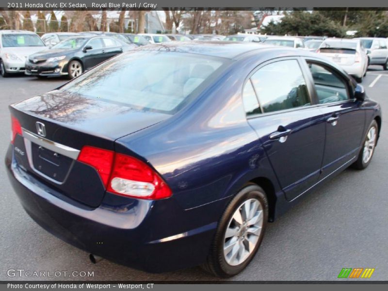 Royal Blue Pearl / Gray 2011 Honda Civic EX Sedan