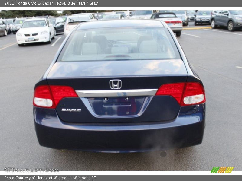 Royal Blue Pearl / Gray 2011 Honda Civic EX Sedan