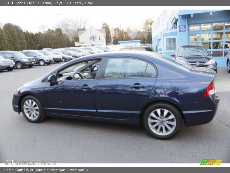 Royal Blue Pearl / Gray 2011 Honda Civic EX Sedan