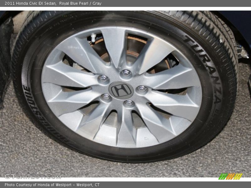 Royal Blue Pearl / Gray 2011 Honda Civic EX Sedan