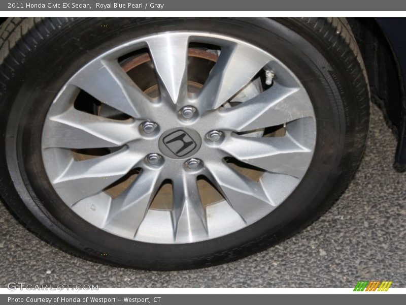 Royal Blue Pearl / Gray 2011 Honda Civic EX Sedan