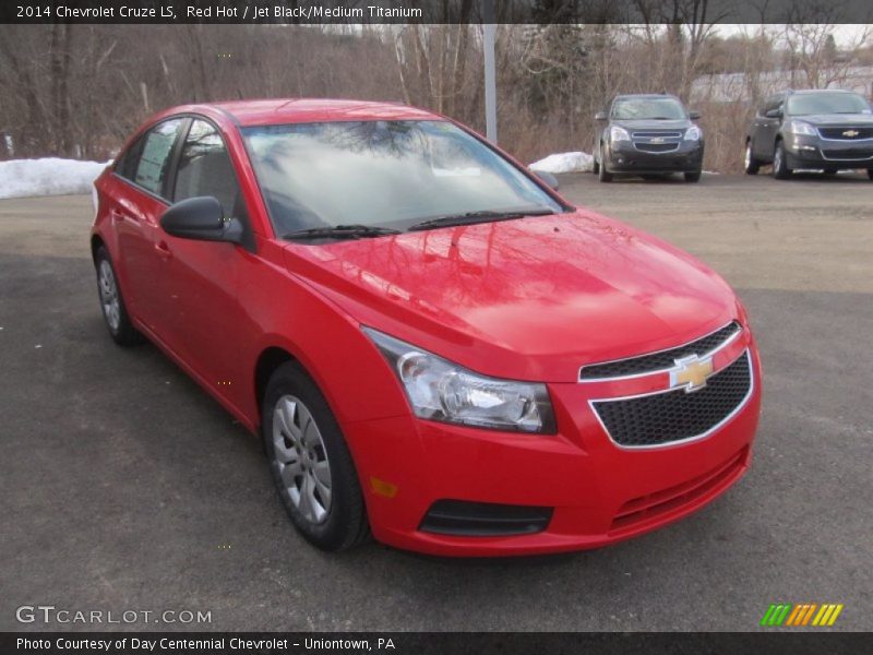 Red Hot / Jet Black/Medium Titanium 2014 Chevrolet Cruze LS
