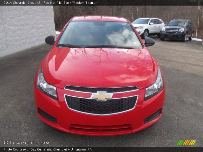 Red Hot / Jet Black/Medium Titanium 2014 Chevrolet Cruze LS