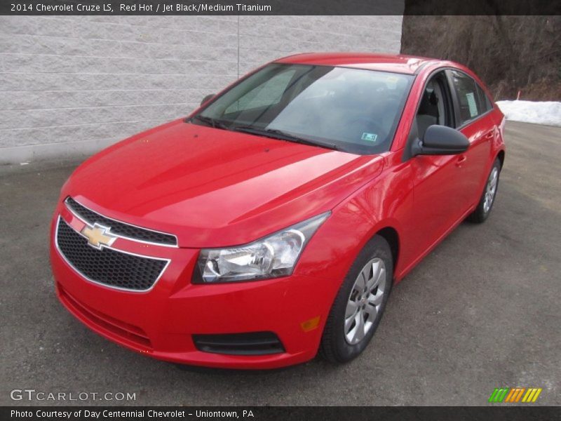 Red Hot / Jet Black/Medium Titanium 2014 Chevrolet Cruze LS