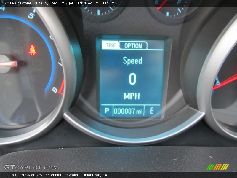 Red Hot / Jet Black/Medium Titanium 2014 Chevrolet Cruze LS