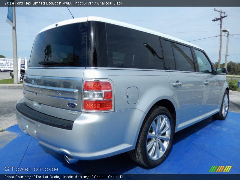 Ingot Silver / Charcoal Black 2014 Ford Flex Limited EcoBoost AWD