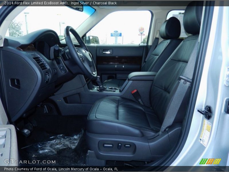 Ingot Silver / Charcoal Black 2014 Ford Flex Limited EcoBoost AWD