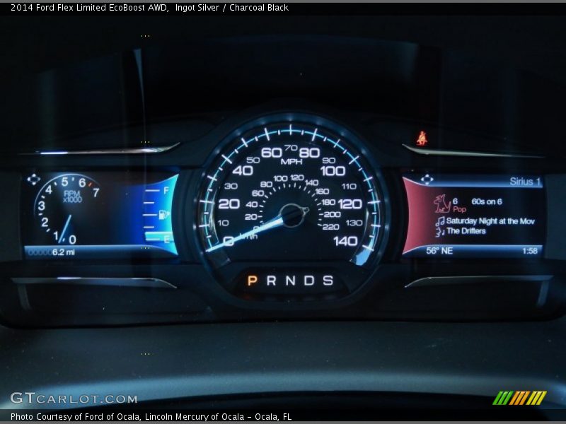 Ingot Silver / Charcoal Black 2014 Ford Flex Limited EcoBoost AWD