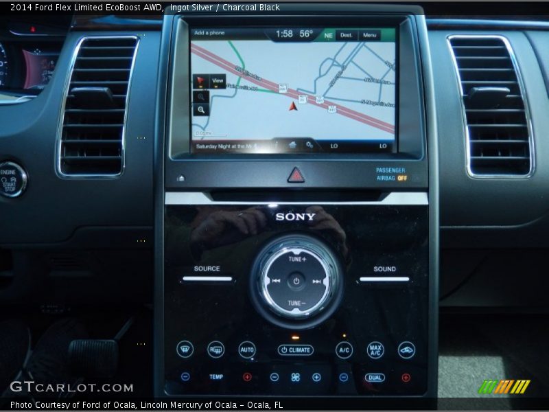 Ingot Silver / Charcoal Black 2014 Ford Flex Limited EcoBoost AWD