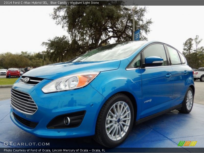 Front 3/4 View of 2014 C-Max Hybrid SEL