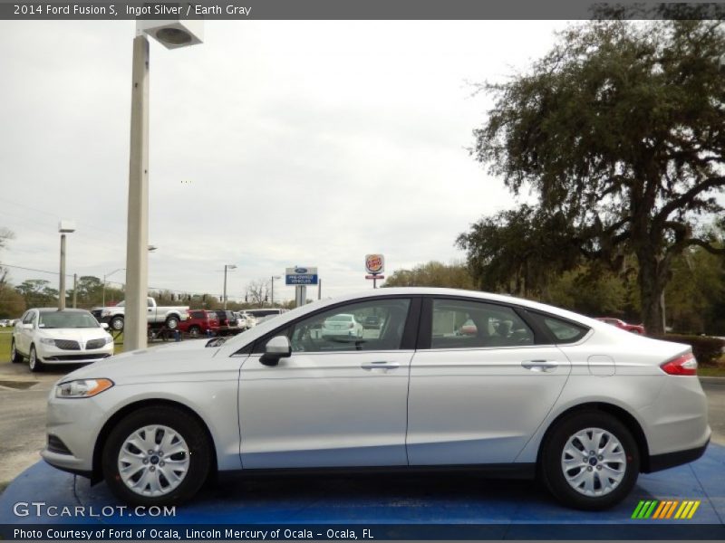 Ingot Silver / Earth Gray 2014 Ford Fusion S