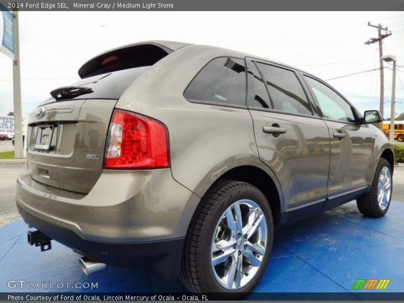 Mineral Gray / Medium Light Stone 2014 Ford Edge SEL