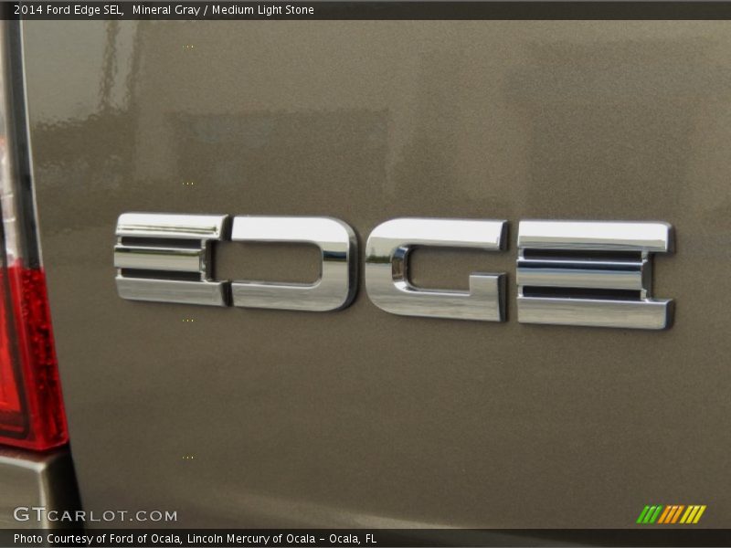 Mineral Gray / Medium Light Stone 2014 Ford Edge SEL