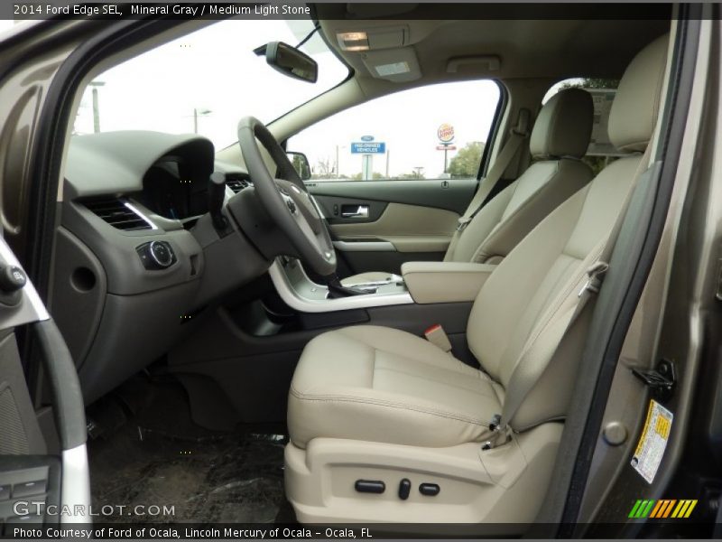 Mineral Gray / Medium Light Stone 2014 Ford Edge SEL