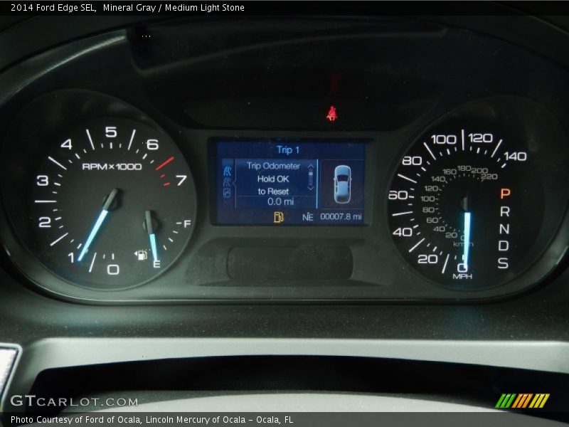 Mineral Gray / Medium Light Stone 2014 Ford Edge SEL