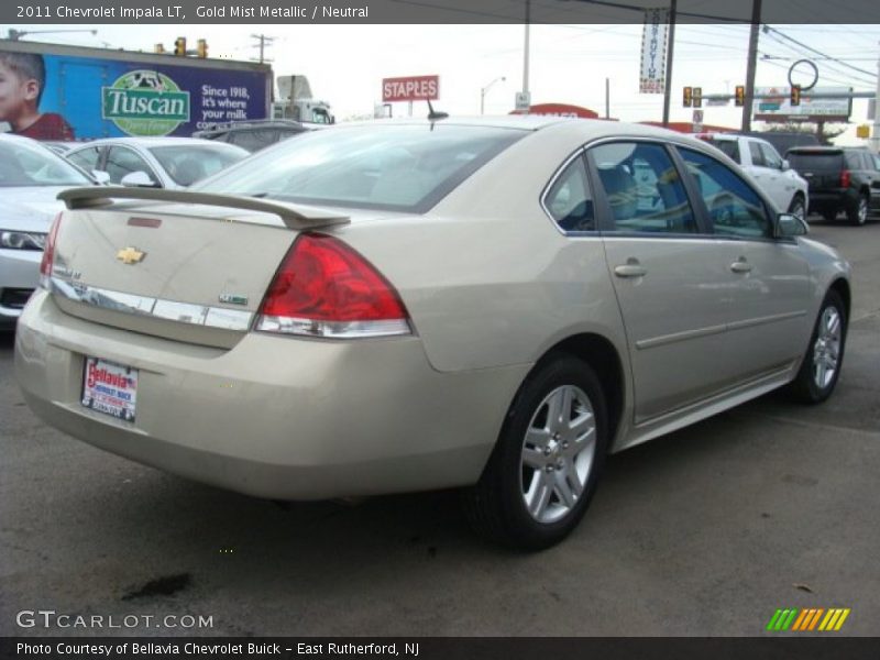 Gold Mist Metallic / Neutral 2011 Chevrolet Impala LT