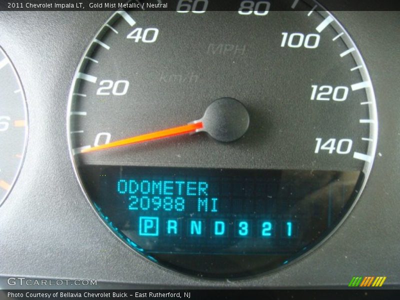 Gold Mist Metallic / Neutral 2011 Chevrolet Impala LT