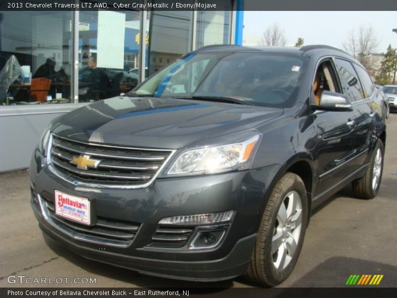 Cyber Gray Metallic / Ebony/Mojave 2013 Chevrolet Traverse LTZ AWD