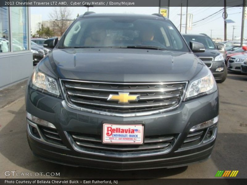 Cyber Gray Metallic / Ebony/Mojave 2013 Chevrolet Traverse LTZ AWD